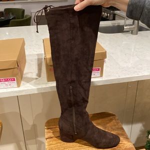 Over-the-knee suede-like chocolate boots Sz 9.5